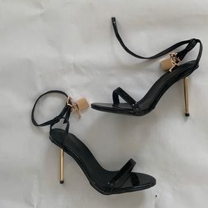 Designer Inspired Patent Leather Sandals w/Lock